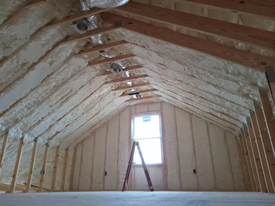 Spray foam roofing application for Crawl Space Insulation project in Graham